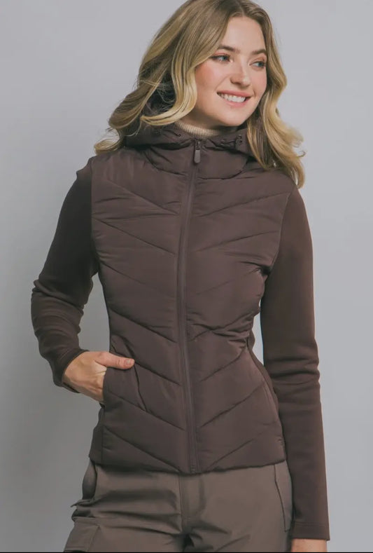 Hooded Scuba Puff Jacket