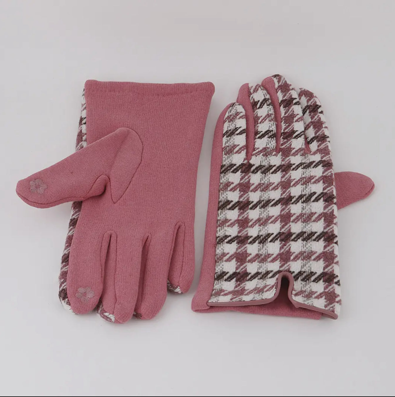 Marilyn Houndstooth Gloves