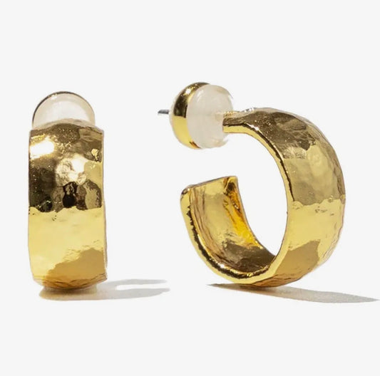 Tommie Mini Hammered Hoops