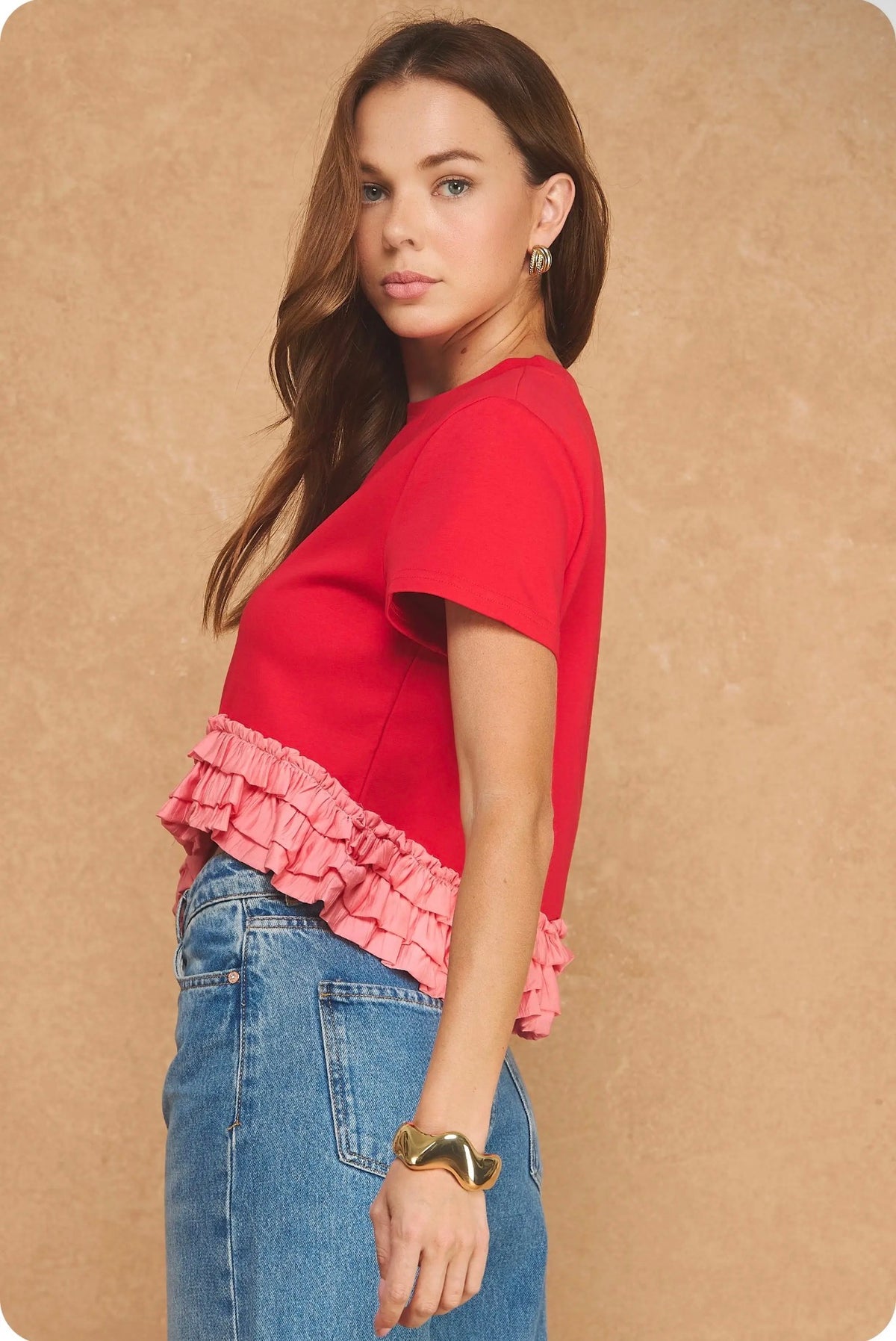 Aimee Ruffle Top