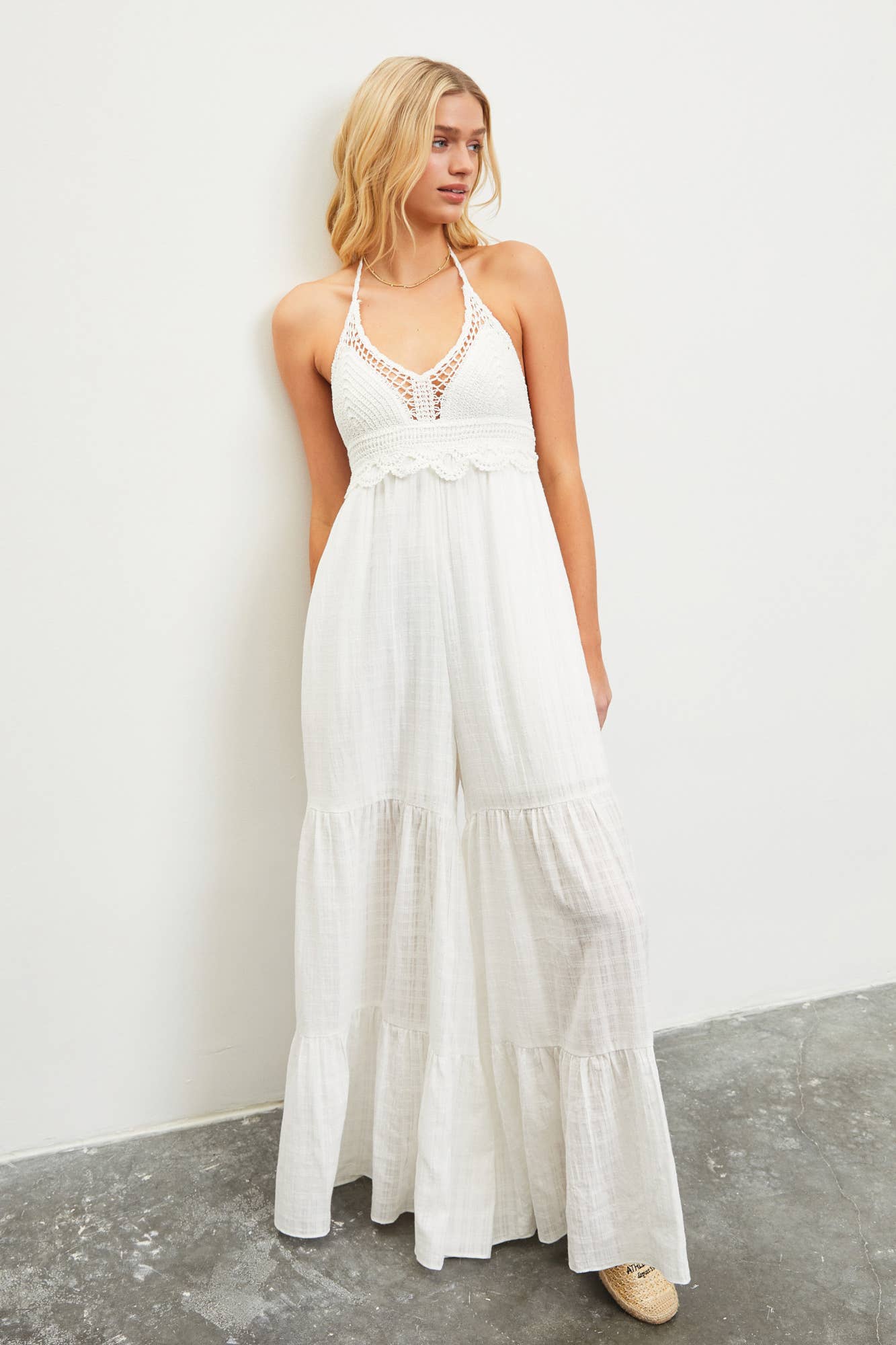 Crochet Halter Jumpsuit