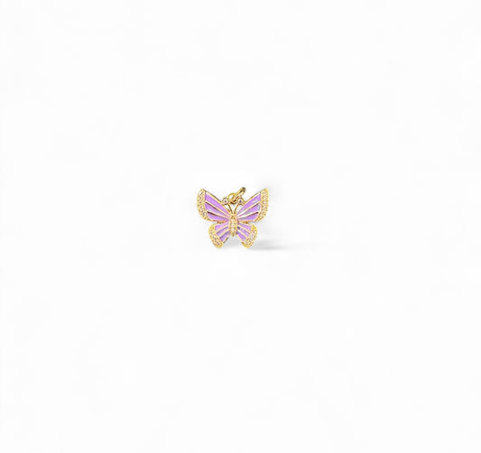 Lilac Butterfly Charm