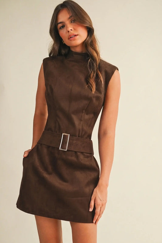 Cece Suede Mini Dress