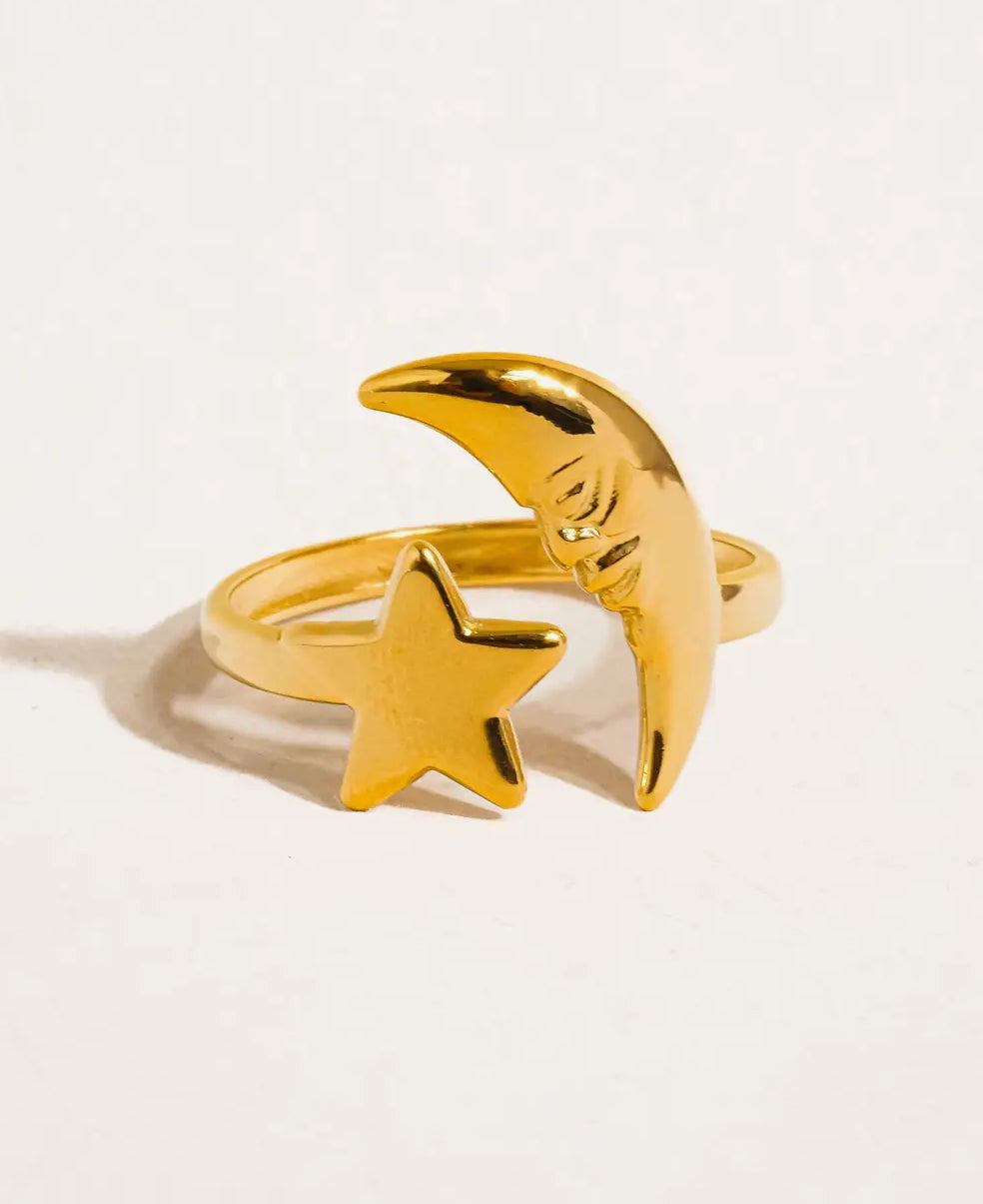 Tasa Star & Moon Ring