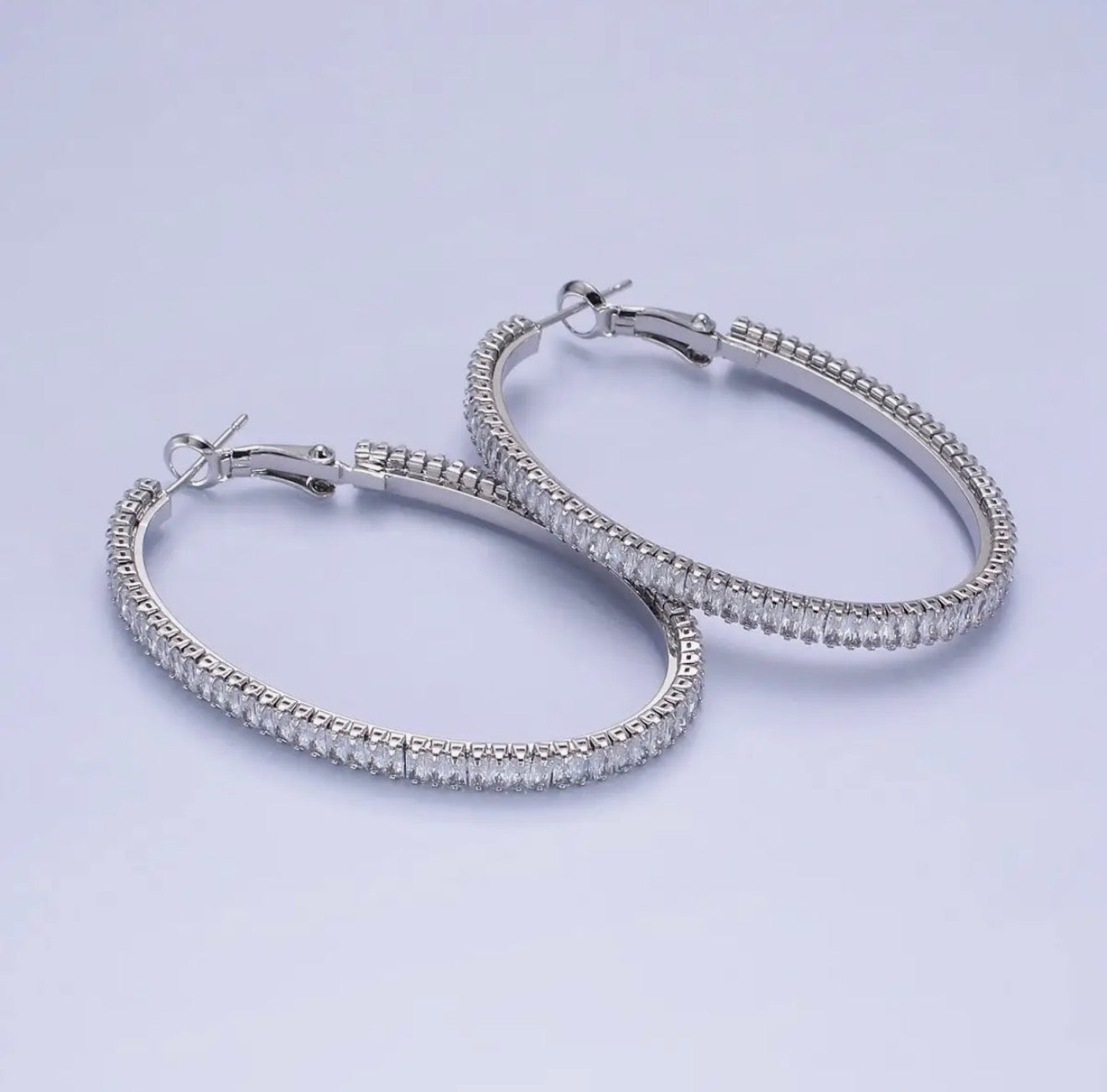 Corinne Tennis Hoop Earrings