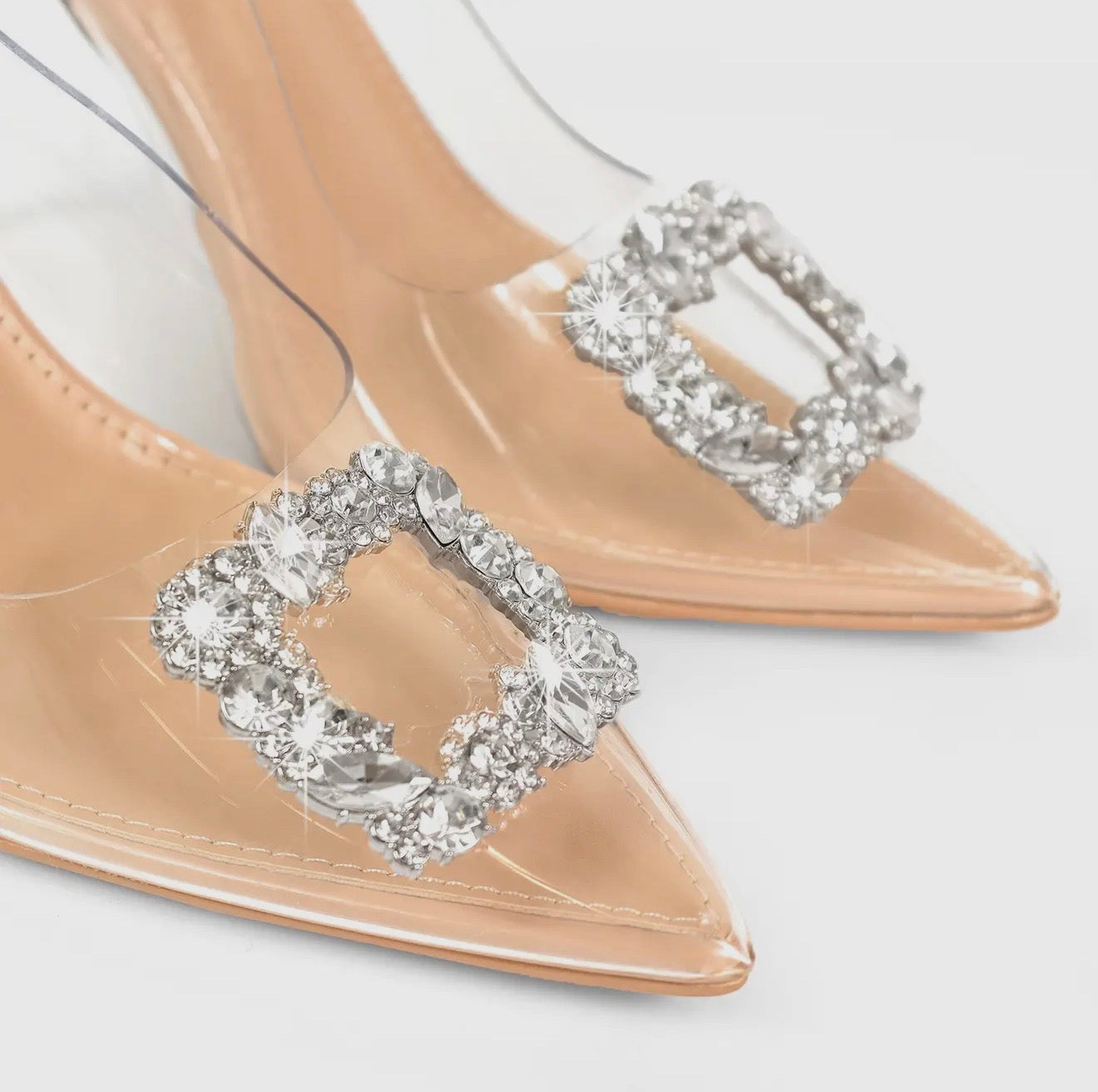 Rhinestone Buckle Pump