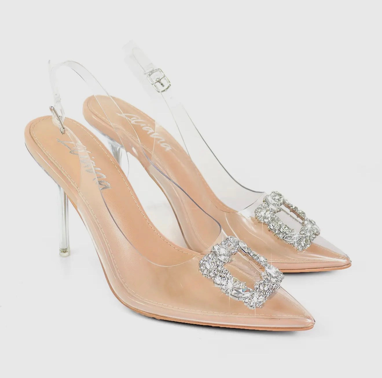 Rhinestone Buckle Pump