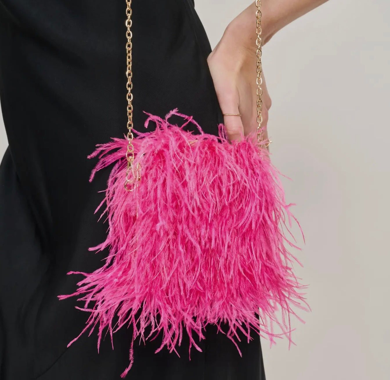 Feathered Flair Evening Bag