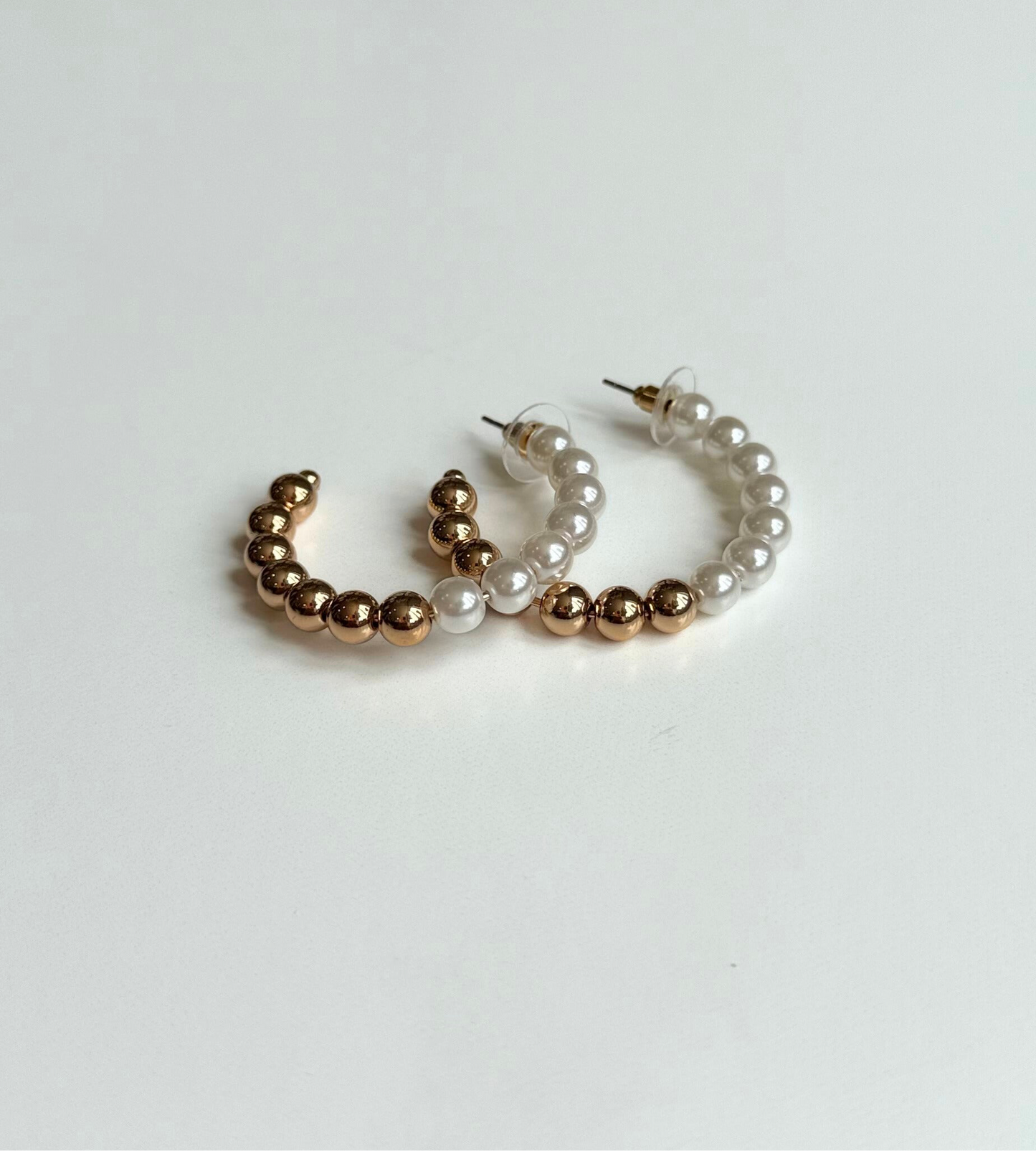 Pearl & Ball Hoops 40mm