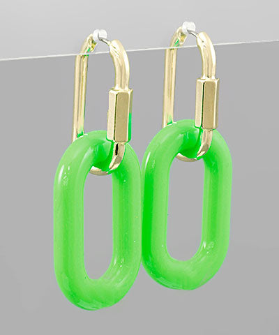 Carabiner & Oval Earrings