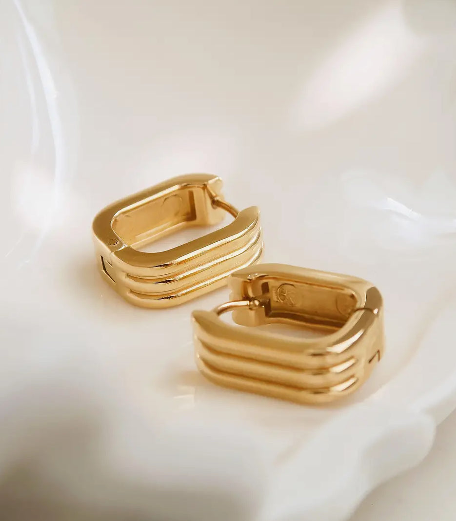 Noa Stripe Hoop Earrings