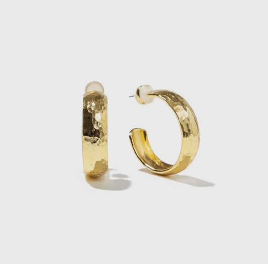 Hallie Hammered Hoops