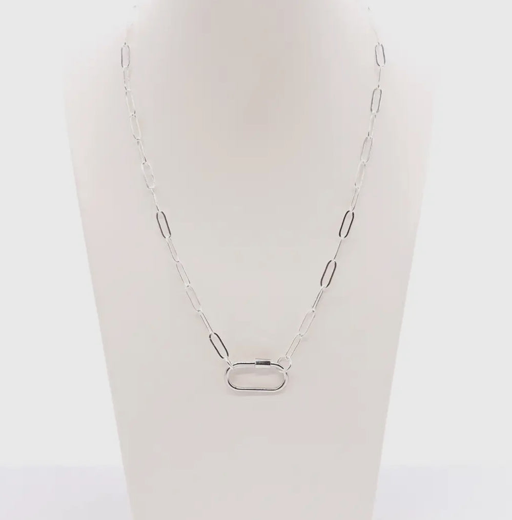 Piper Paperclip Charm Necklace