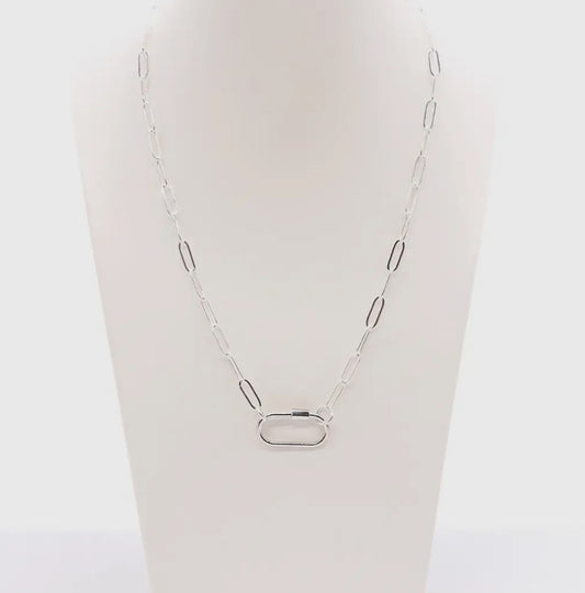 Piper Paperclip Charm Necklace