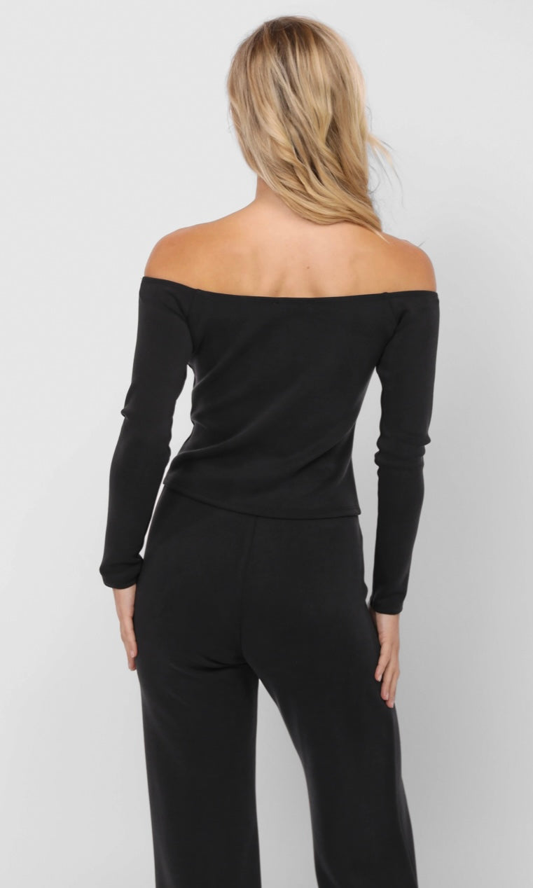 Hustle Off Shoulder Knit Top