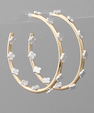 Clover Hoop Earrings