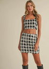 Houndstooth Sequins Skirt