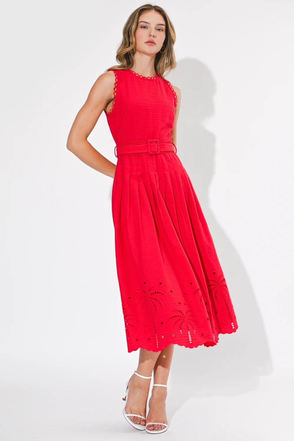 Neve Embroidered Midi Dress
