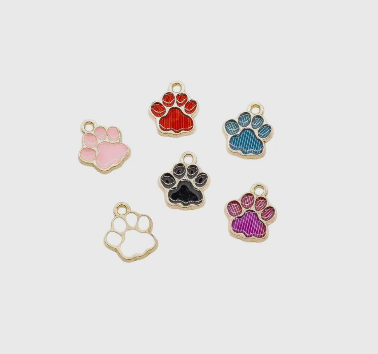Multicolor Paw Charm