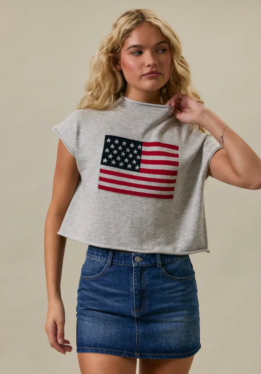 American Girl Mock Neck Sweater
