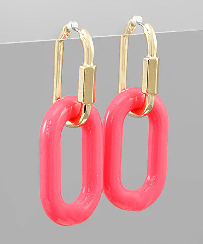 Carabiner & Oval Earrings