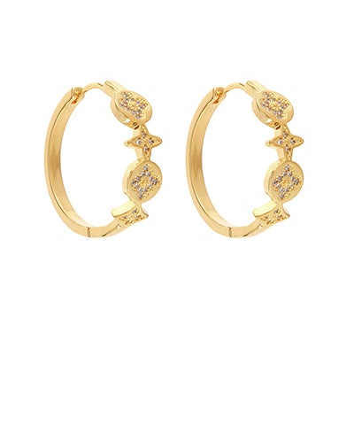 Pavé Clover & Sparkle Hoops