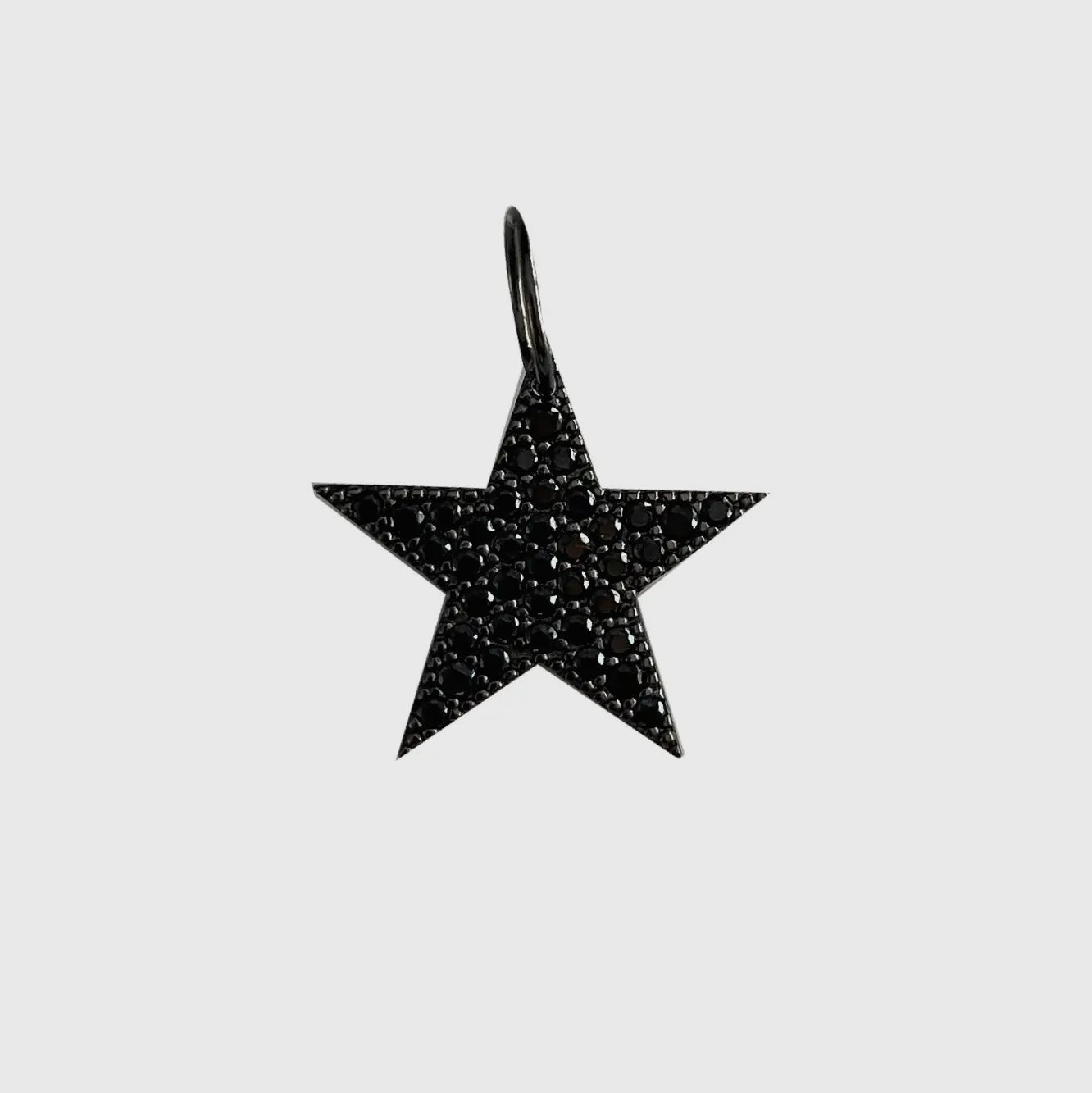 Black Pavé Star Charm