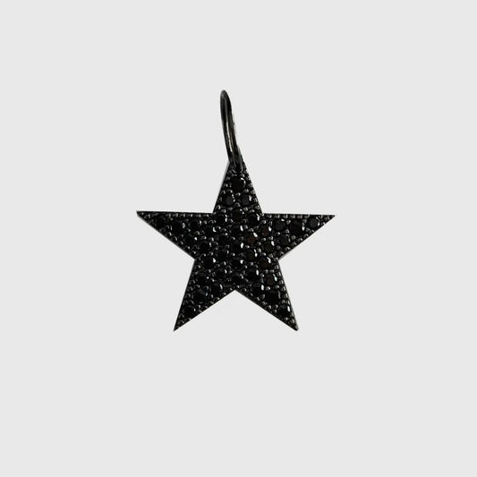 Black Pavé Star Charm