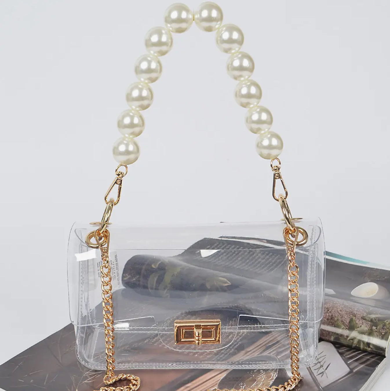 Delilah Pearl Clear Purse