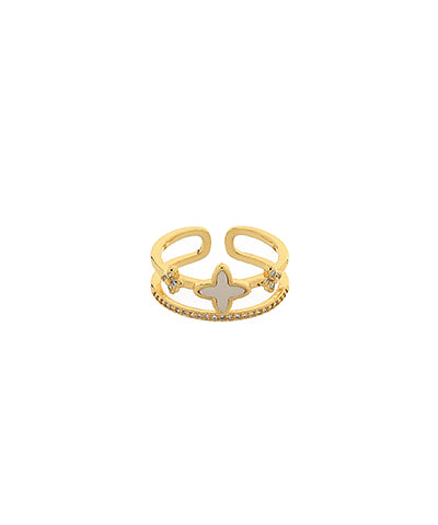 Clover Double Layer Ring
