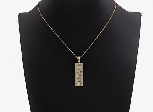 Love Bar Pendant Charm