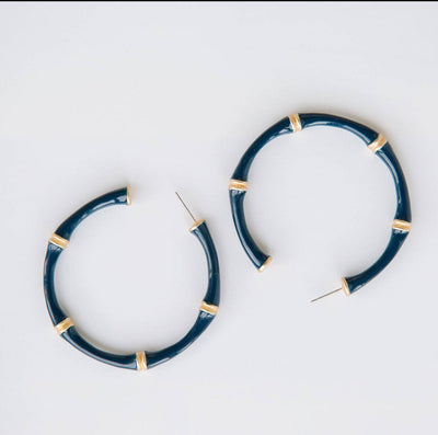 Charleston Bamboo Hoop Earrings