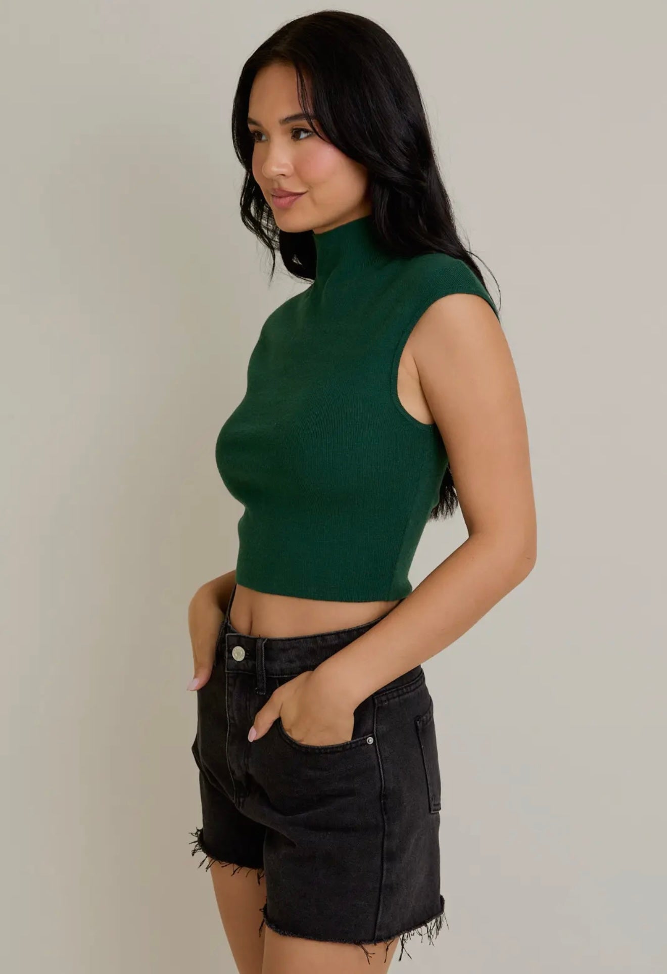 High Neck Sweater Top