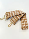 Tan Houndstooth Purse Strap