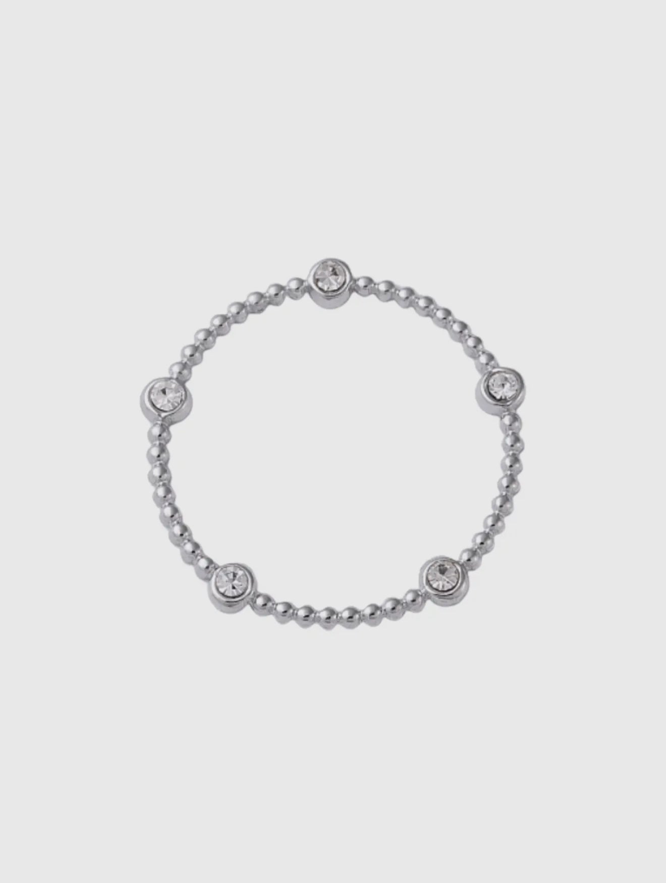 Silver Crystal Hoop Charm