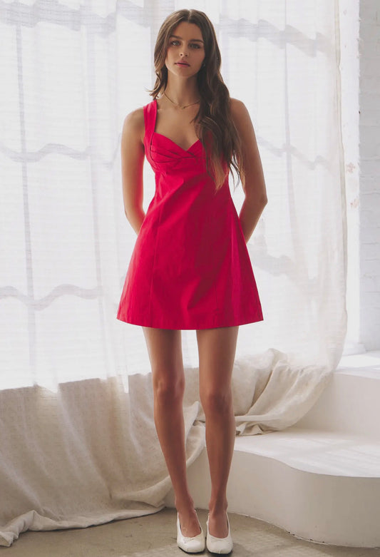 Penny Pintuck Sleeveless Dress
