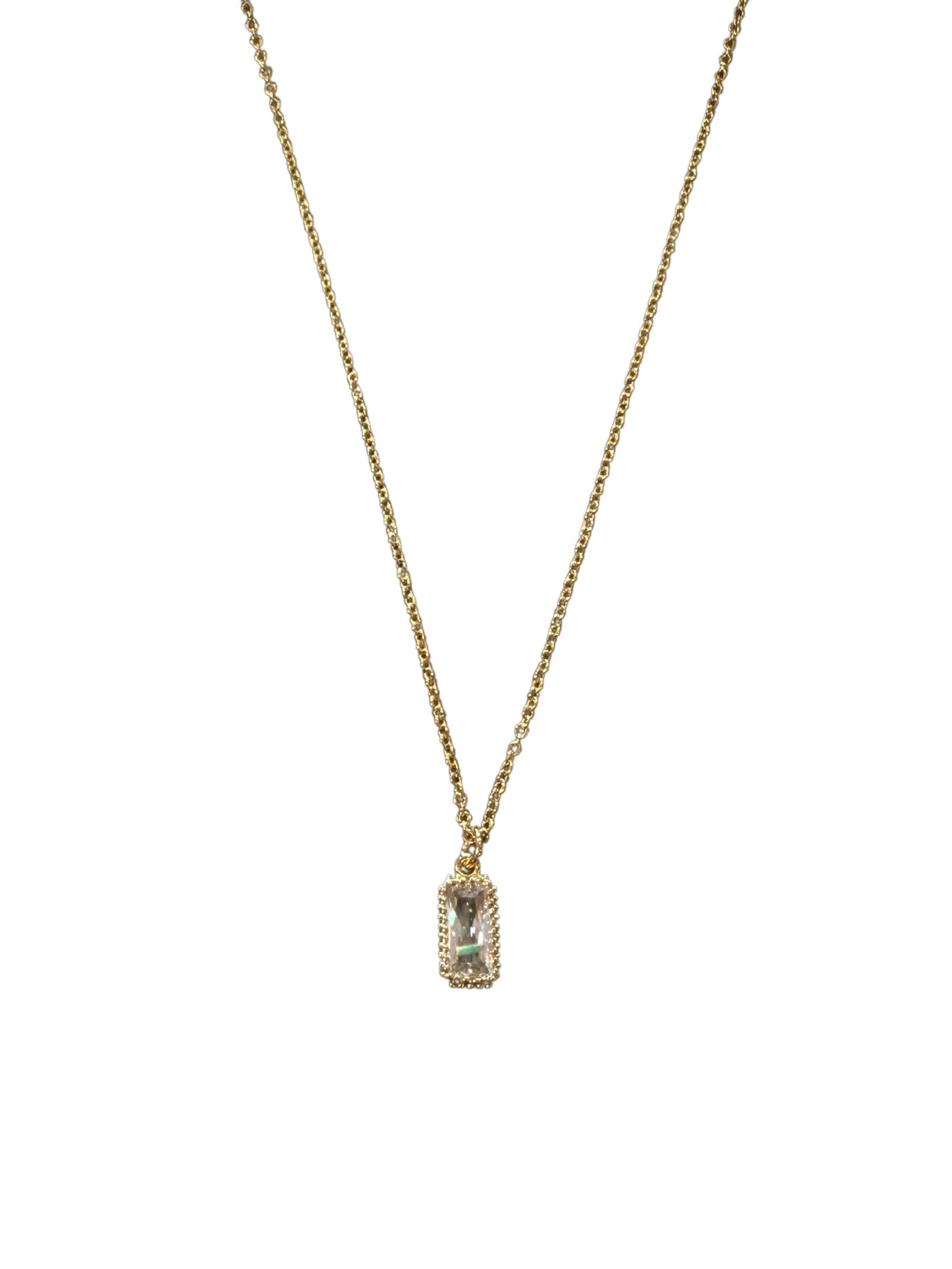 Baguette Pendant Necklace