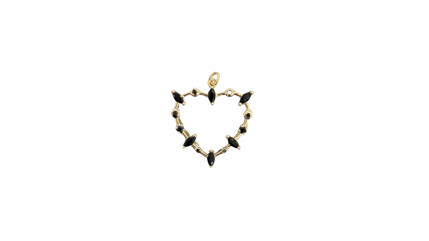 Heart Frame Pendant Charm
