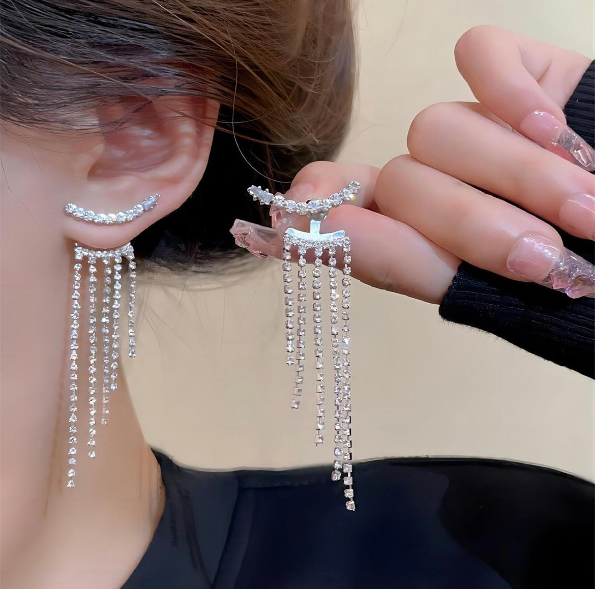 Vivienne Tassel Crawler Earrings