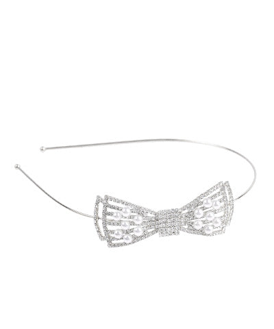 Crystal & Pearl Bow Headband