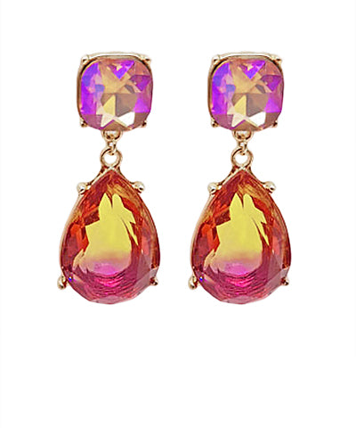 Glass Teardrop Earrings