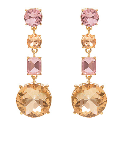 Glass Stone Drop Earring