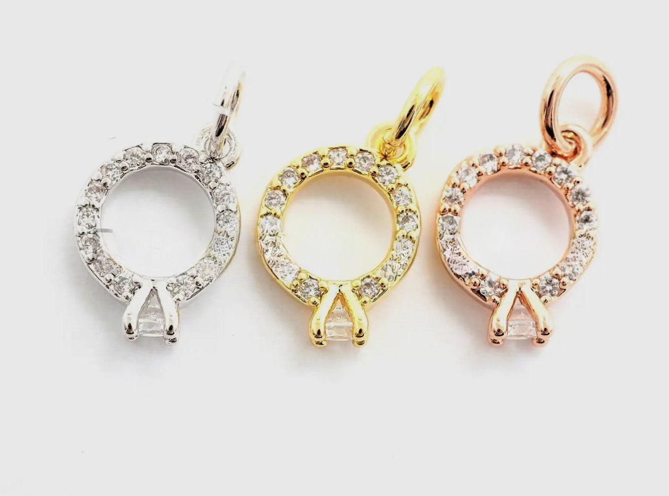 Diamond Ring Charm
