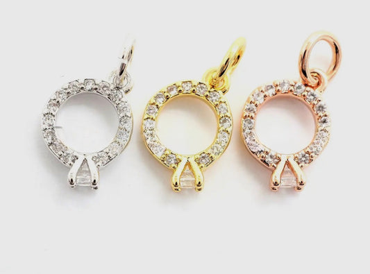 Diamond Ring Charm