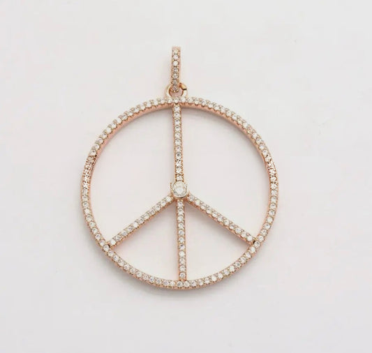 Pavé Peace Charm