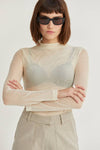 Ramona Mock Neck Mesh Top