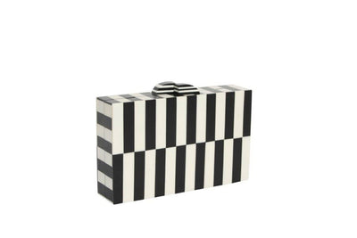 Striped Box Clutch