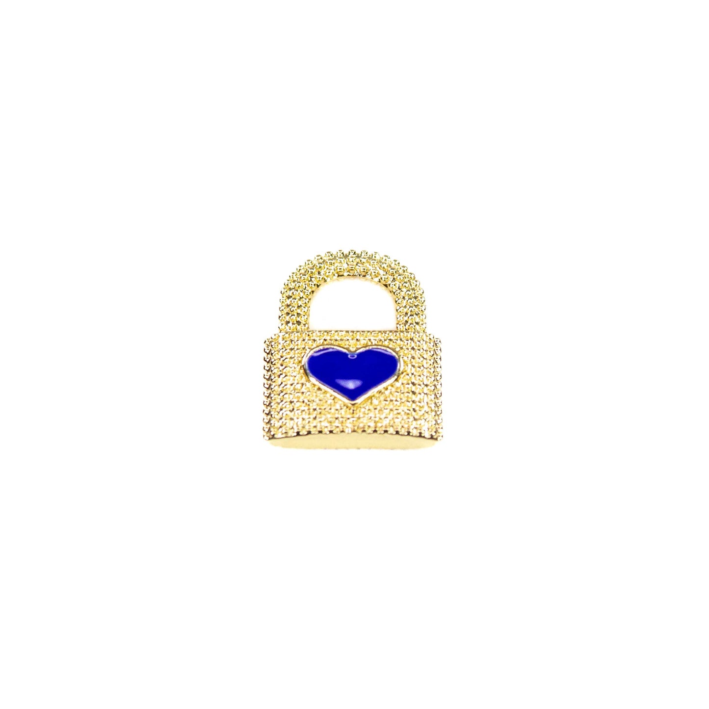 Heart Lock Necklace Bracelet Charms: Neon Yellow