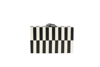 Striped Box Clutch