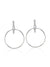 Silver Drop Hoop Earrings